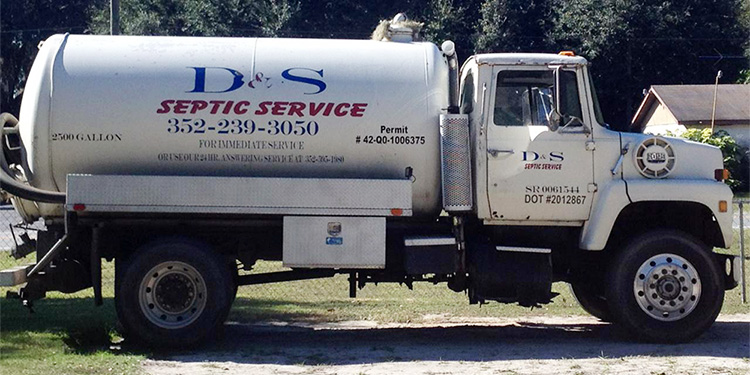 White Septic Company Truck | Septic Repair in Citra, FL